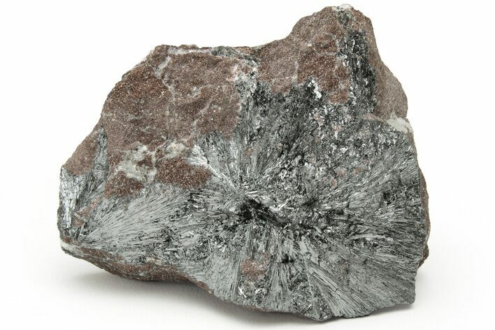 Metallic, Needle-Like Pyrolusite Crystals - Morocco #218092
